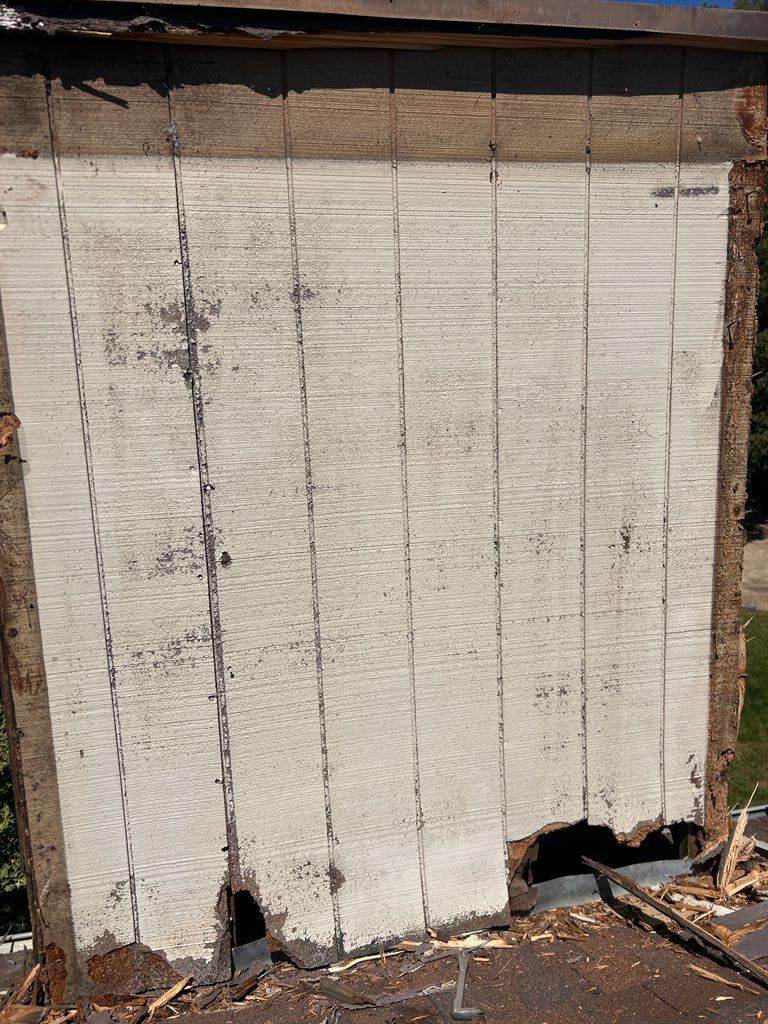Old siding removed step 1